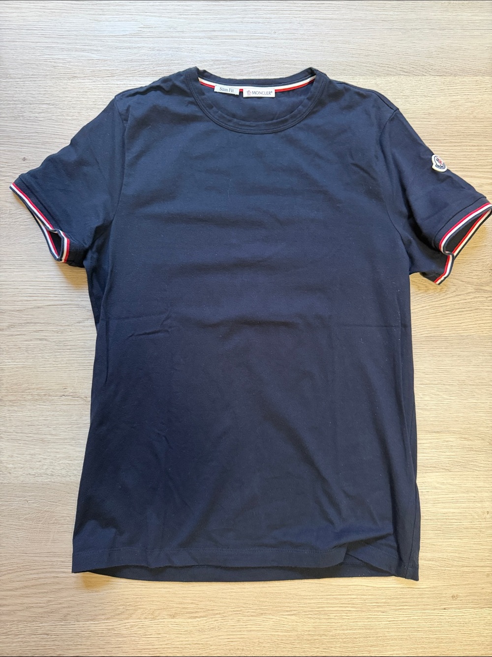 Moncler Tricolor-Trimmed Cotton T-Shirt